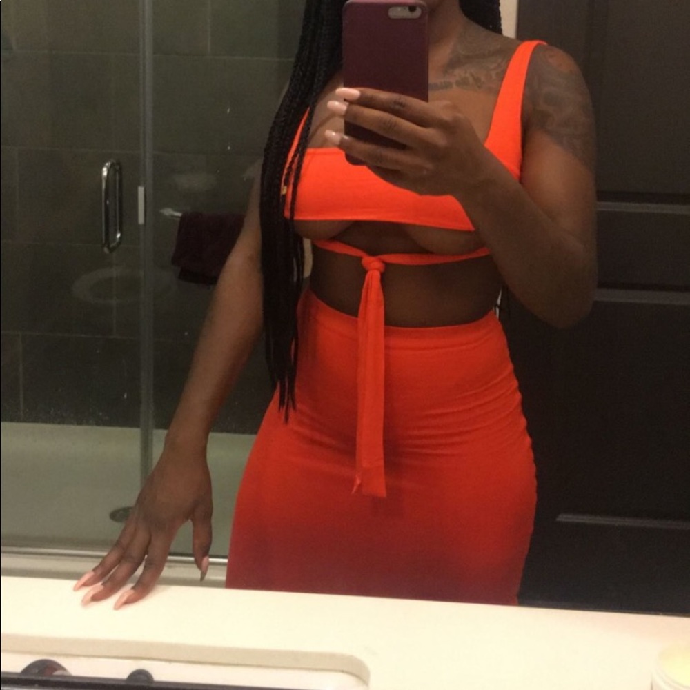 Orange two piece set.